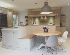 Oak Table and Bench Seat
