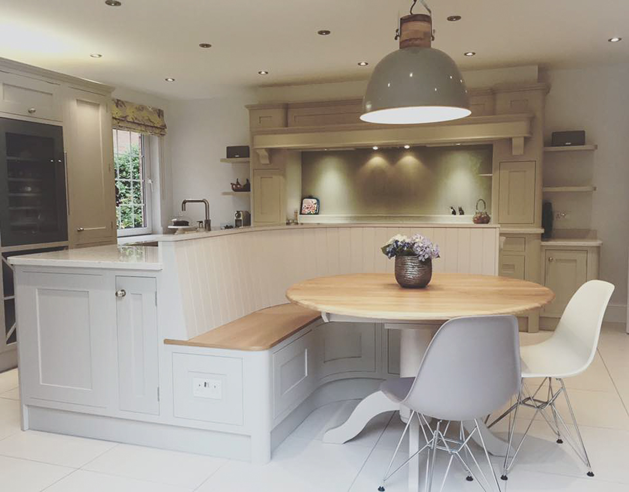 Oak Table and Bench Seat