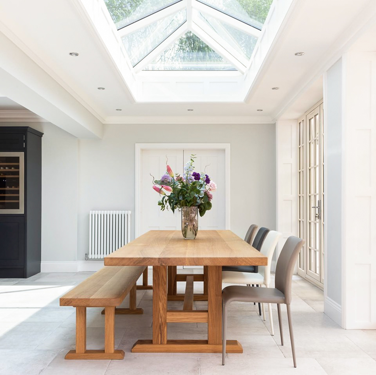 Oak Table and Bench Seat