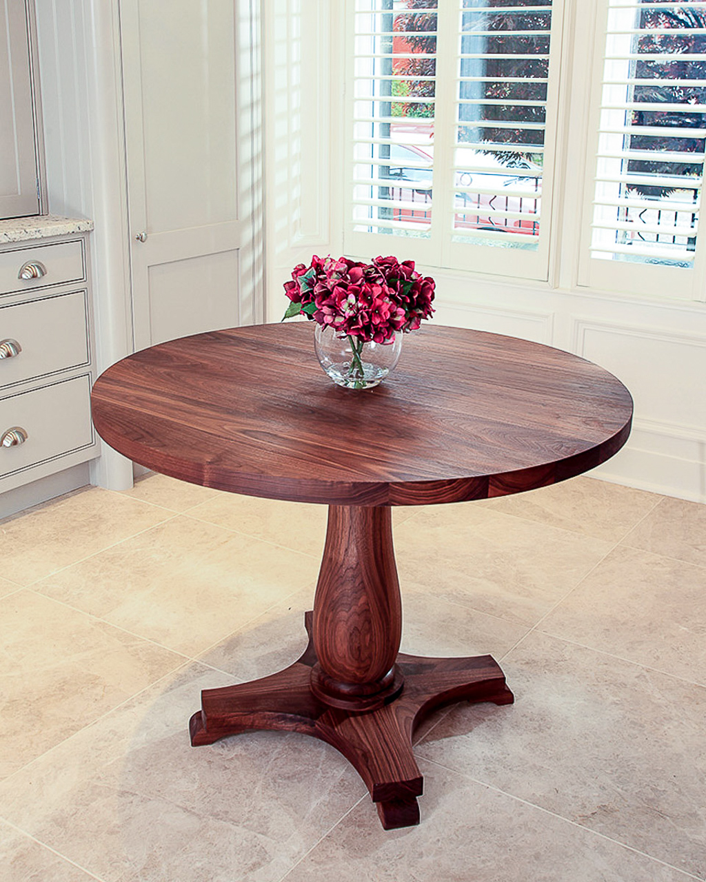 Circular Walnut Table