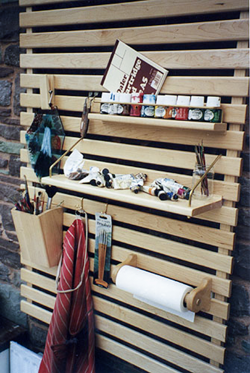 An artists wallrack