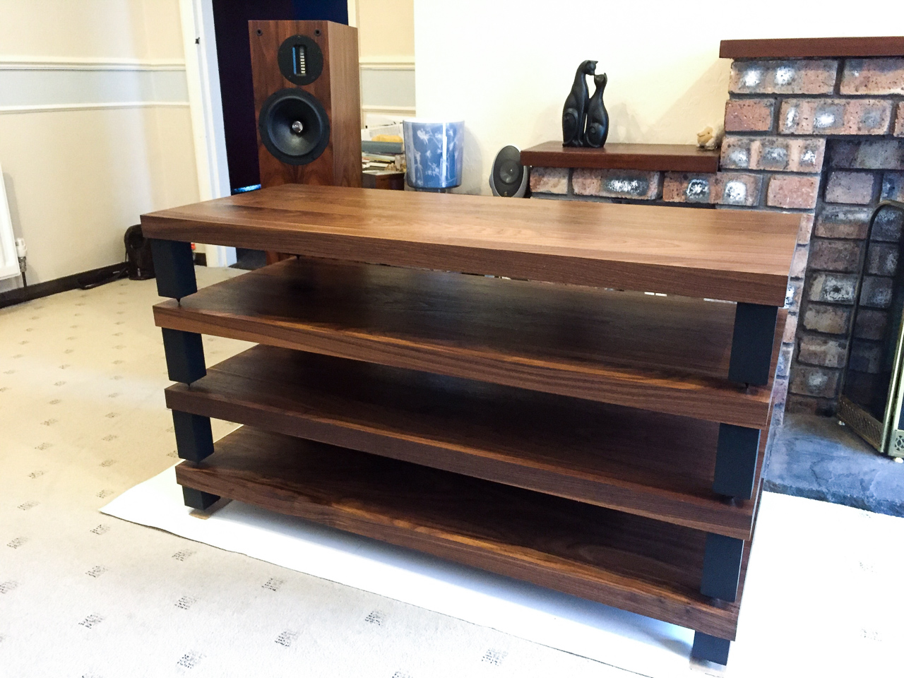 Walnut Audio Shelving